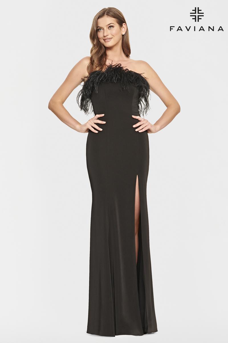Faviana Dress S10851 - Black
