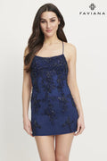 Faviana Dress S10924 - Navy