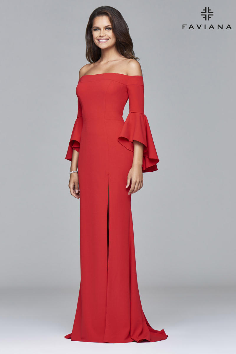 Faviana Glamour Dress S8002 - Red Hot