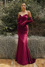 Ladivine Dress CH176 - Burgundy