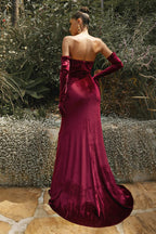 Ladivine Dress CH176 - Burgundy