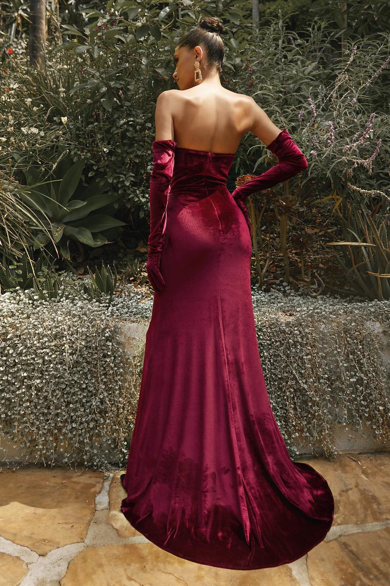 Ladivine Dress CH176 - Burgundy