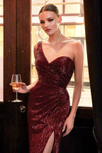 Ladivine Dress CH182 - Burgundy