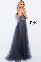 JVN Prom by Jovani Dress JVN55886 - Charcoal