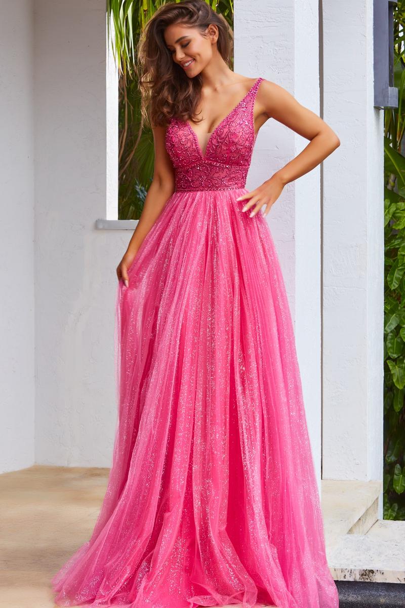 JVN Dress JVN05818 - Fuchsia