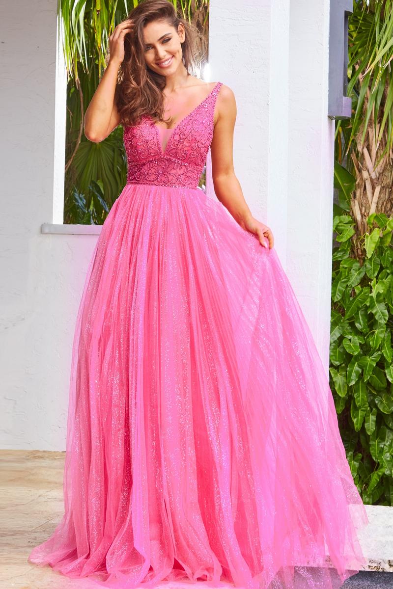 JVN Dress JVN05818 - Fuchsia