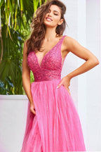 JVN Dress JVN05818 - Fuchsia