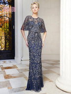 Marsoni by Colors Dress MV1208 - Navy/Rose Gold