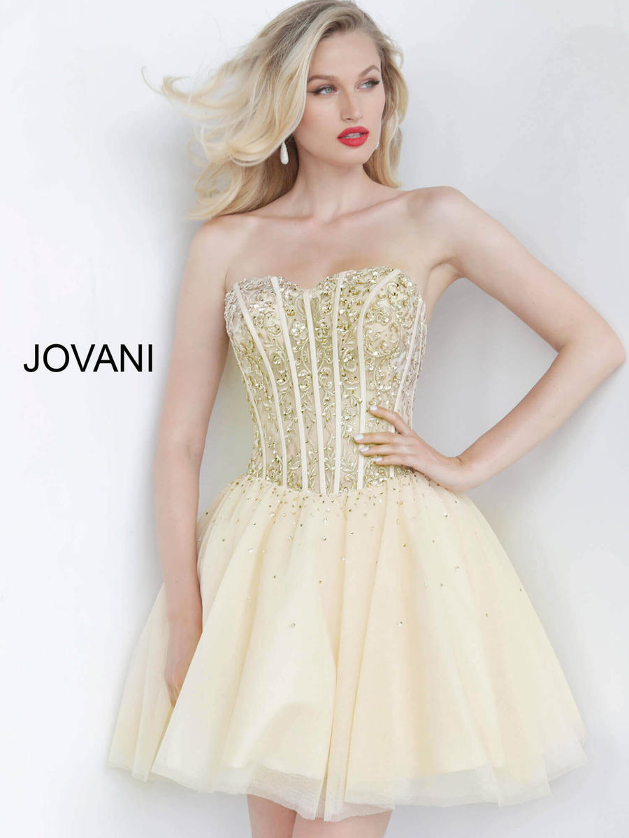 Jovani Short & Cocktail 63657 - Gold